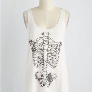 ModCloth Feeling Spine Skeleton Bones Tank Top